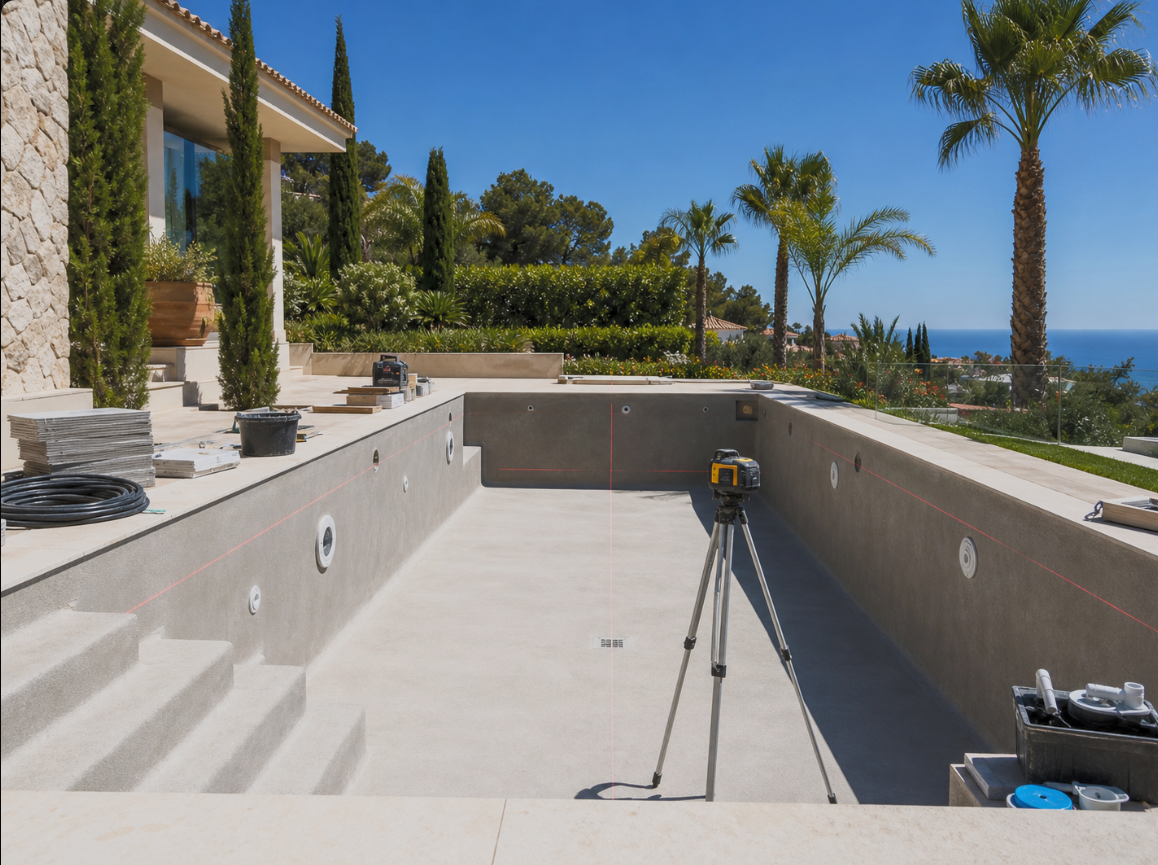 Ejecución y puesta en marcha de piscina premium